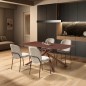 Mesa de Comedor Lexa 180x90 cm Cristal Terracota