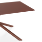 Mesa de Comedor Lexa 180x90 cm Cristal Terracota