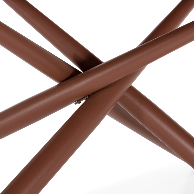 Mesa de Comedor Lexa 180x90 cm Cristal Terracota