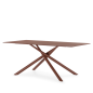 Mesa de Comedor Lexa 180x90 cm Cristal Terracota