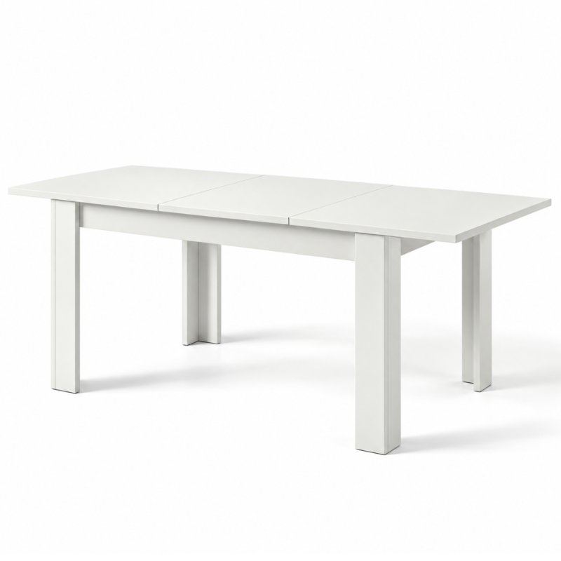 Mesa de Comedor Extensible Blanca 140 a 190 cm