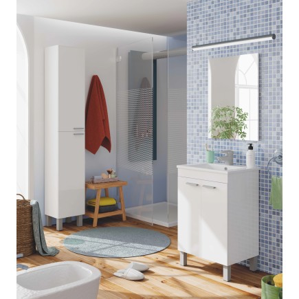 Columna de baño blanca 2 puertas