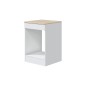 Mueble Bajo de Cocina para Horno 60 cm | Blanco y Roble | Modular