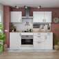 Mueble Bajo de Cocina para Horno 60 cm | Blanco y Roble | Modular