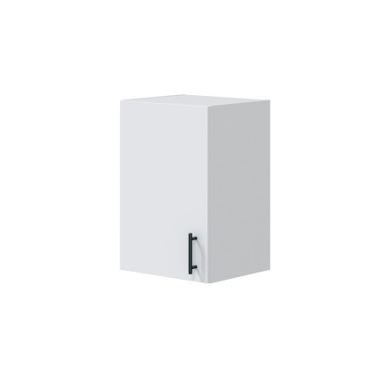 Módulo Alto de Cocina Kira 1 Puerta Blanco Brillo | 40x59x34 cm Tirador Negro
