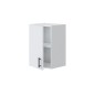 Módulo Alto de Cocina Kira 1 Puerta Blanco Brillo | 40x59x34 cm Tirador Negro