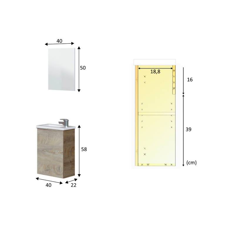 Mueble baño con espejo