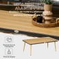 Set Jardín Rope – Sofá 2 Plazas, 2 Sillones Cuerda Gris y Mesa Efecto Madera