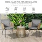 Set Balcón Tiko – 2 Sillones Cuerda Natural y Mesa Redonda Cristal