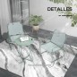 Conjunto de Jardín 3 Piezas Mesa y Sillas para Terraza