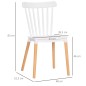 Juego de 4 Sillas de Comedor Estilo Nórdico