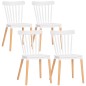 Juego de 4 Sillas de Comedor Estilo Nórdico