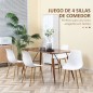 Pack de 4 Sillas de Comedor con Respaldo Alto