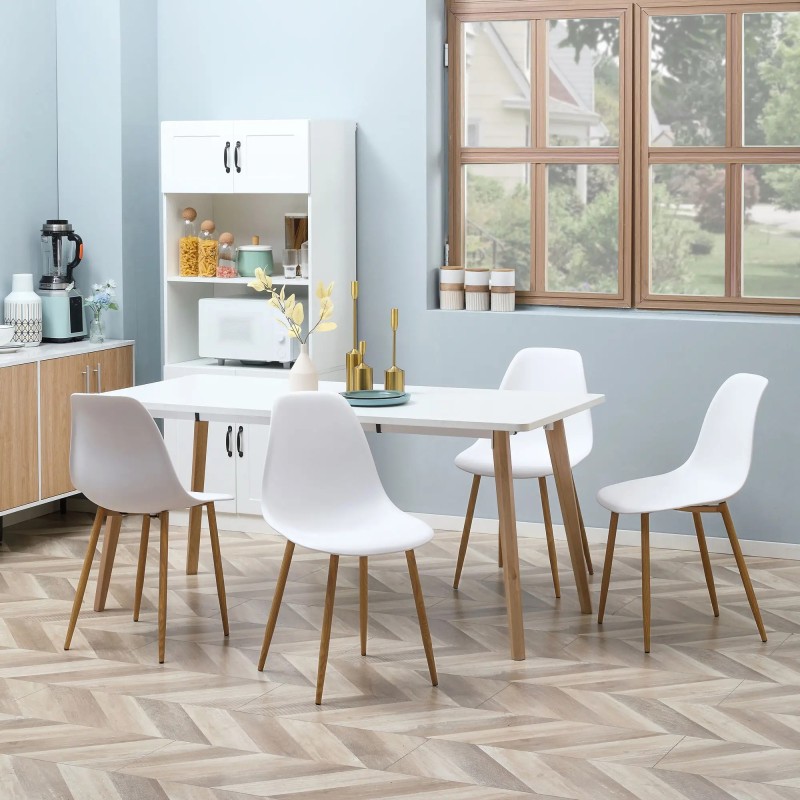 Pack de 4 Sillas de Comedor con Respaldo Alto