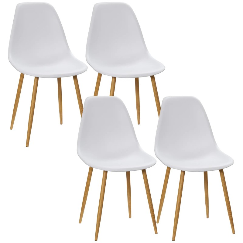 Pack de 4 Sillas de Comedor con Respaldo Alto