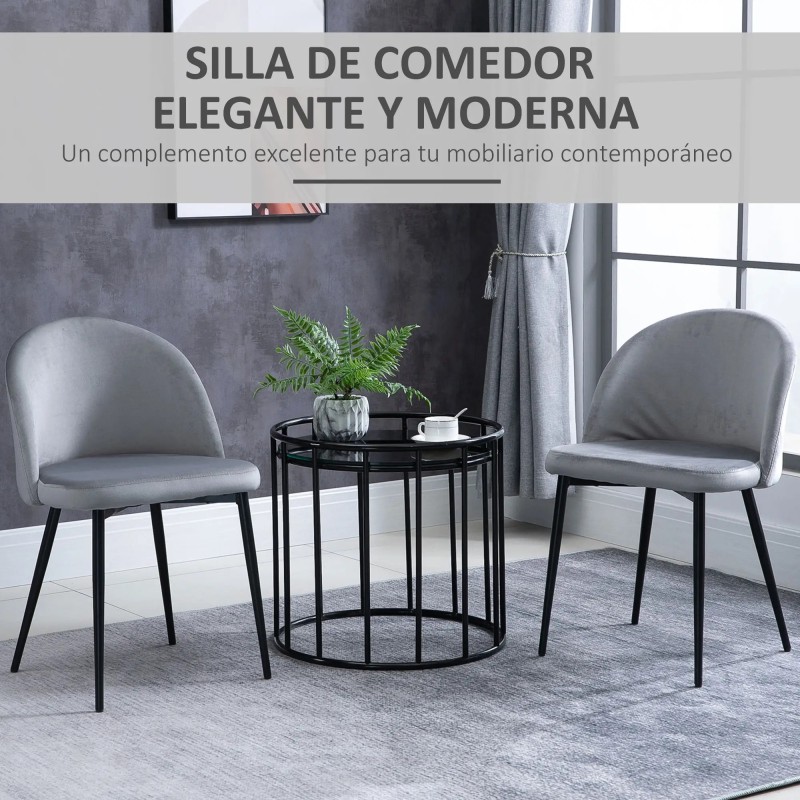 Pack de 2 Sillas de Comedor Tapizadas