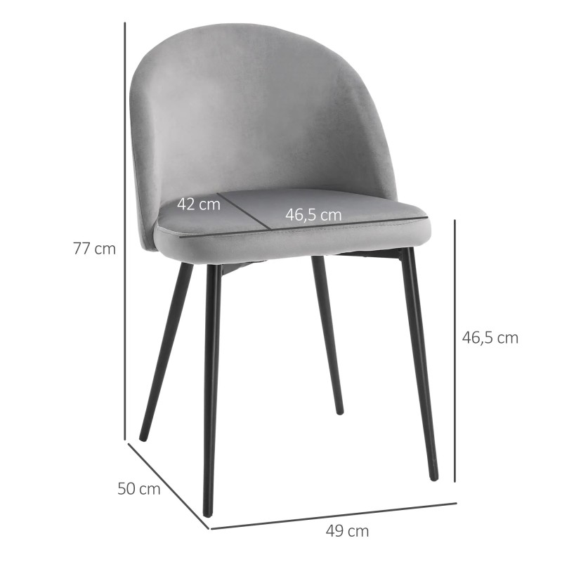 Pack de 2 Sillas de Comedor Tapizadas