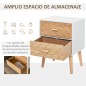 Mesita de Noche de Madera 2 o 4 cajones