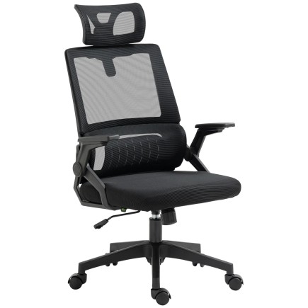 Silla de Oficina Giratoria en Piel Sintética con Altura Ajustable