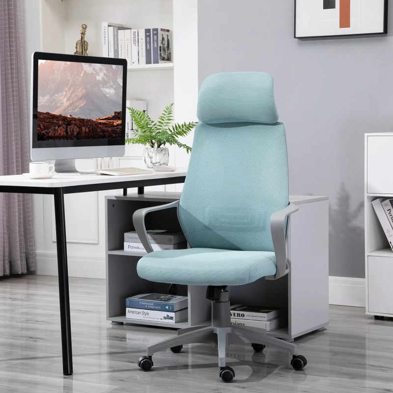 Silla de Escritorio Ajustable con Reposabrazos