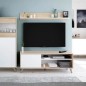 Mueble TV  Blanco y Roble + Estante gratuito - Muebles tam tam