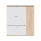 Zapatero Class 106 cm Roble y Blanco 30 Pares