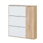 Zapatero Class 106 cm Roble y Blanco 30 Pares