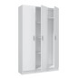 Armario multiusos 3 puertas blanco con escobero