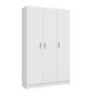 Armario multiusos 3 puertas blanco con escobero