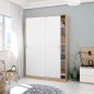 Armario Puertas Correderas 120cm Roble y Blanco | Muebles Tam Tam
