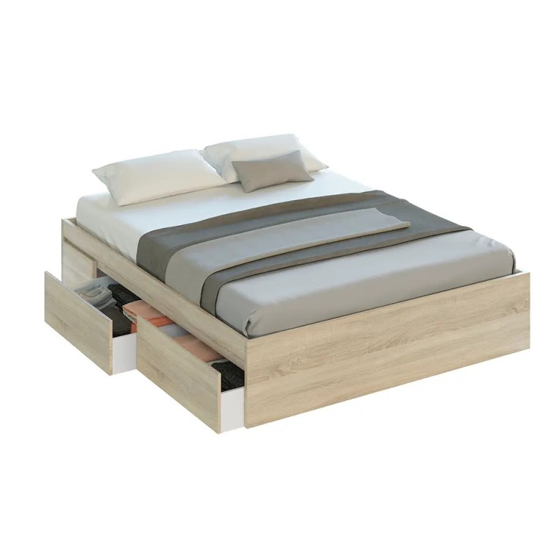 Base cama doble con cajones