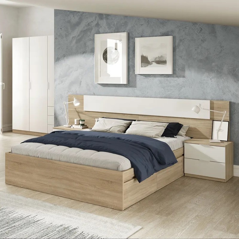 Base cama doble con cajones