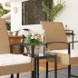 Conjunto de Jardín de Ratán Ajustable con Mesa y Cojines