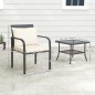 Conjunto de Jardín de Ratán con Mesa y Cojines