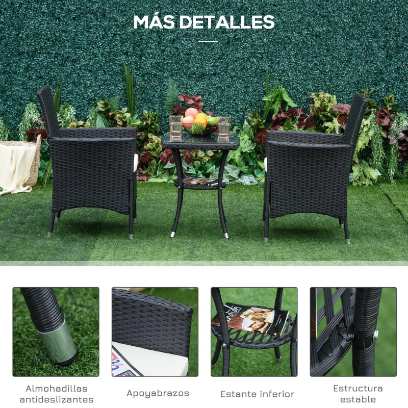 Conjunto mesa y sillas jardín - Muebles Tam Tam
