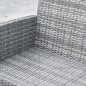 Set Jardín Vitta – Sofá 2 Plazas, 2 Sillones y Mesa Cristal en Ratán Gris
