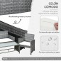 Set Jardín Vitta – Sofá 2 Plazas, 2 Sillones y Mesa Cristal en Ratán Gris