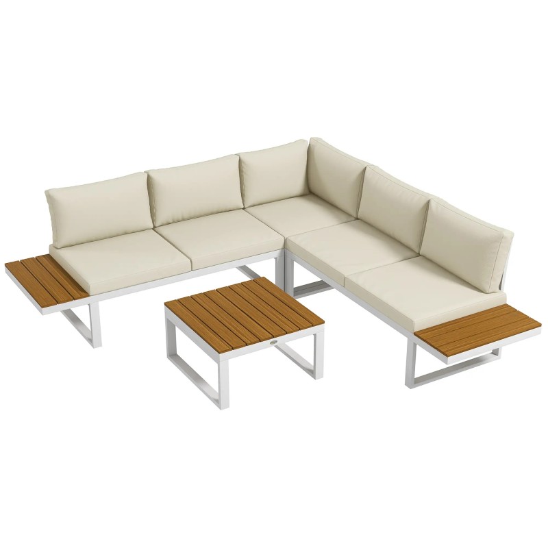 Conjunto Jardín Modular Blanco en L