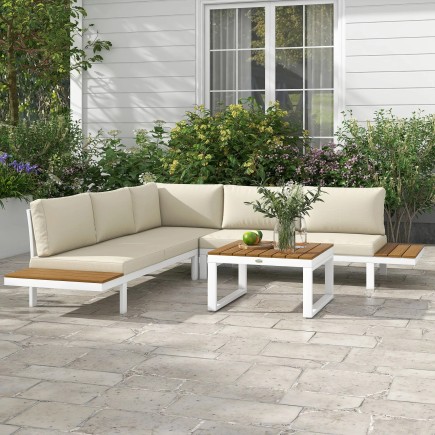 Conjunto Jardín Modular Blanco en L