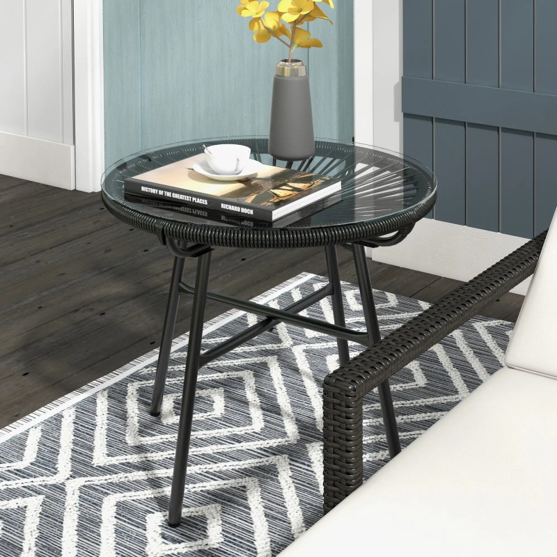 Mesa Auxiliar de Ratán - Muebles Tam Tam