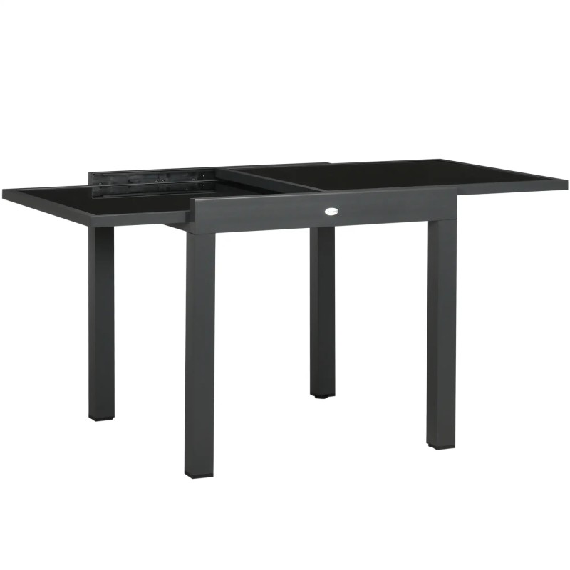 Mesa jardin​ Extensible de aluminio 80-160x80x75 cm