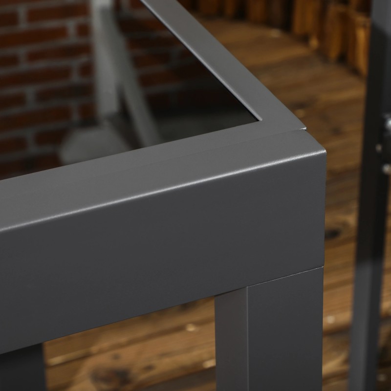 Mesa jardin​ Extensible de aluminio 80-160x80x75 cm