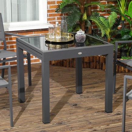 Mesa jardin​ Extensible de aluminio 80-160x80x75 cm