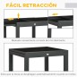 Mesa jardin​ Extensible de aluminio 80-160x80x75 cm
