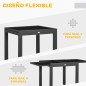 Mesa jardin​ Extensible de aluminio 80-160x80x75 cm