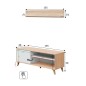 Mueble TV  Blanco y Roble + Estante gratuito - Muebles tam tam