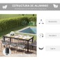 Mesa de Comedor Exterior de Aluminio 190x90x74 cm