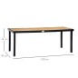 Mesa de Comedor Exterior de Aluminio 190x90x74 cm