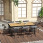 Mesa de Comedor Exterior de Aluminio 190x90x74 cm