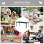 Mesa de Comedor Exterior de Aluminio 190x90x74 cm